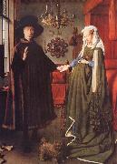 Jan Van Eyck Giovanni Aronolfini und seine Braut Giovanna Cenami oil painting on canvas